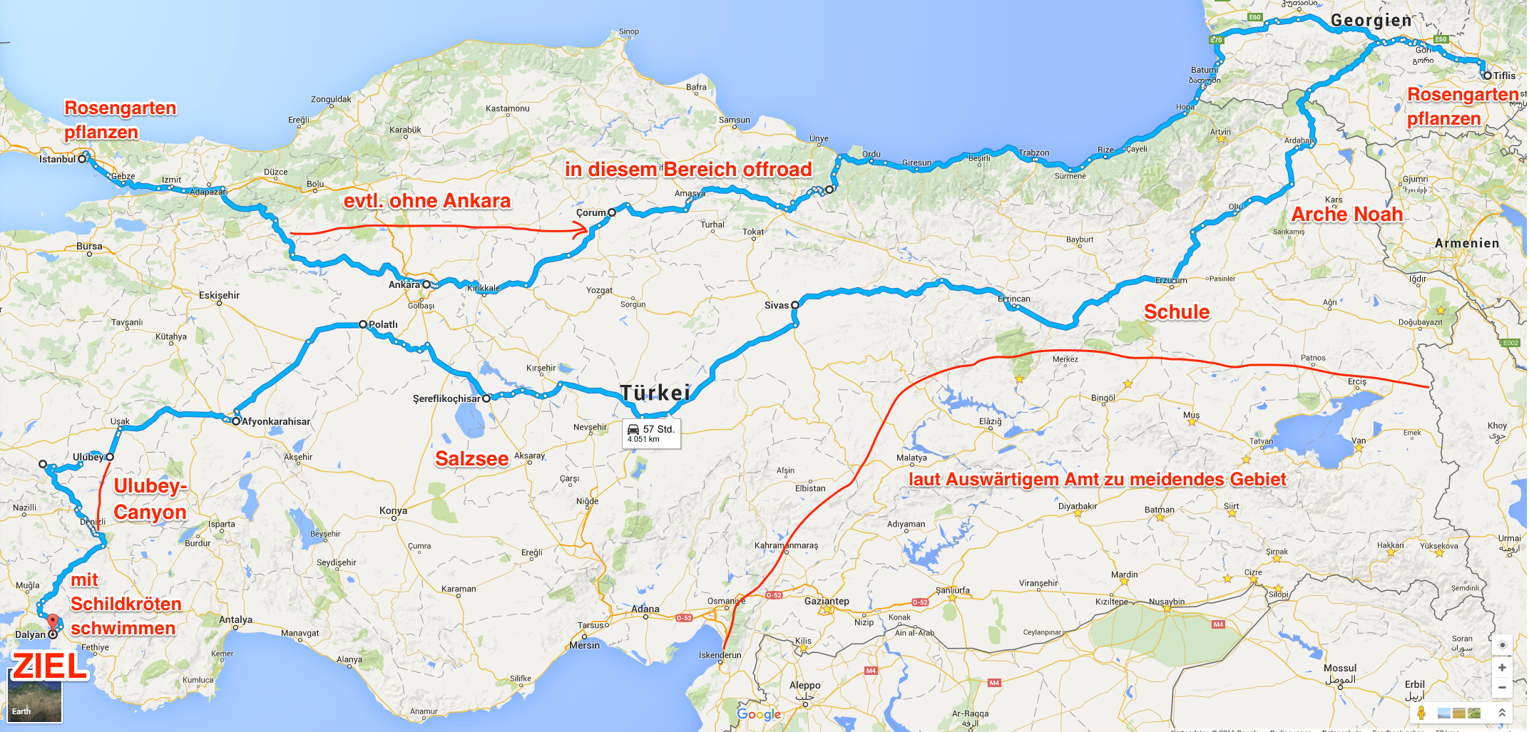 Propellerheads Allgäu-Orient-Rallye Route 2015 Türkei - Georgien - Ägäis - mit Infos 4